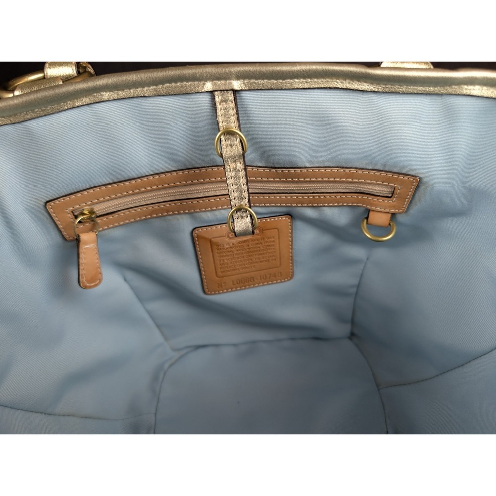 ✨ RARE Y2K Limited Edition Coach Legacy Straw Basket Bag Patchwork Beach Summer - Picture 11 of 16